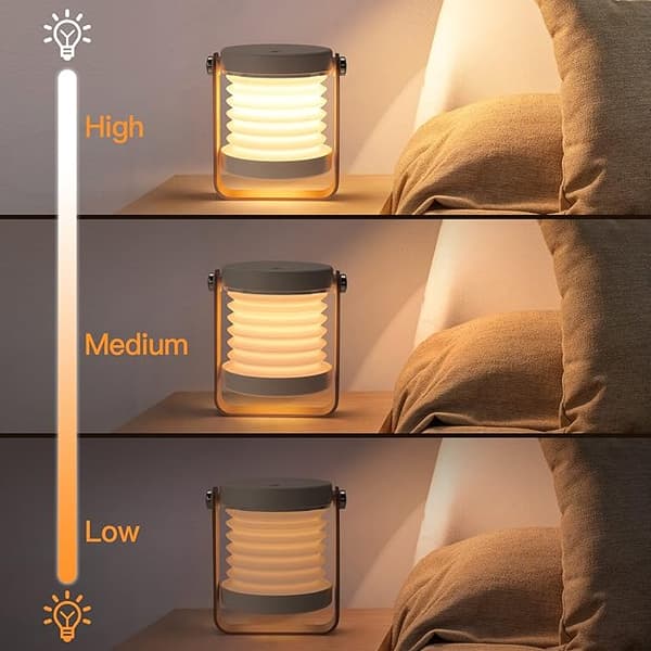Dimmable bedside lamp with touch function, portable bedside lamp with portable night light