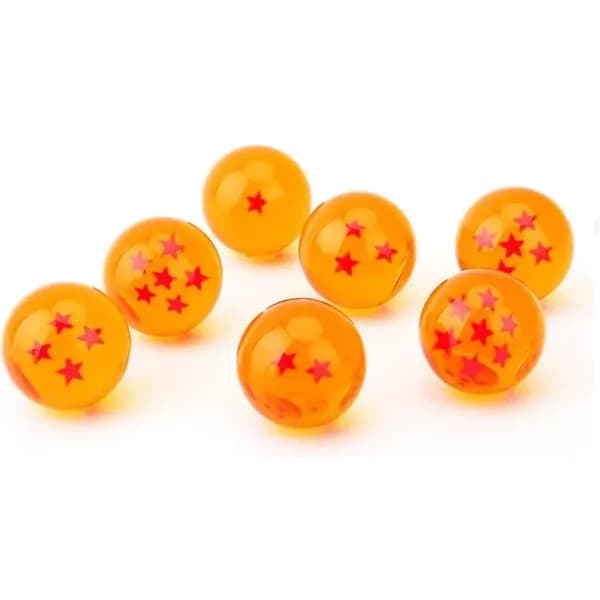 7 stk. Dragon Ball-kuler 1-7 stjerner, 4,3 cm, gaveeske, samleobjekt