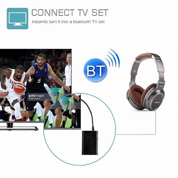 2-in-1 Bluetooth-vastaanotin ja -lähetin TV:lle, PC:lle, kuulokkeille jne.