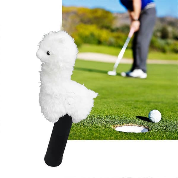 Sød Alpaca Golf Putter Cover Blade Hovedbeklædning Golfbeskyttelse Passer til Blade Putters til Mænd Kvinder
