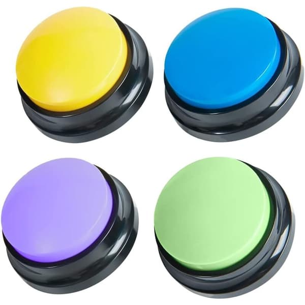 Recordable Dog Buttons 4-Pack 30s Recording Training Buzzer