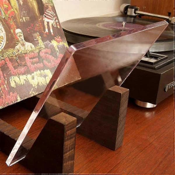 Vinylpladeopbevaring i træ - LP-pladestativ til 50 12-tommer plader
