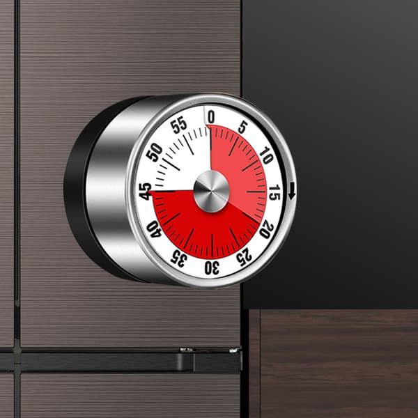 Magnetisk mekanisk timer Sølv Silver 123