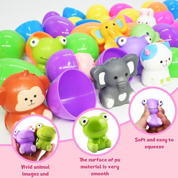 24 stk. påskeegg med sakte stigende squishy-leker for barn