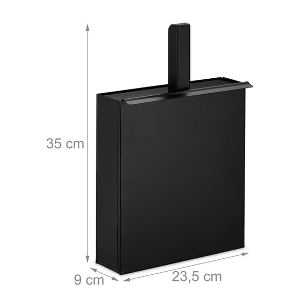 Svart smal askhink med spade