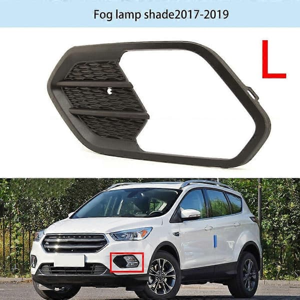 Framgrille för dimljus, vänster, svart, ABS, till Ford Escape Kuga 2017-2019