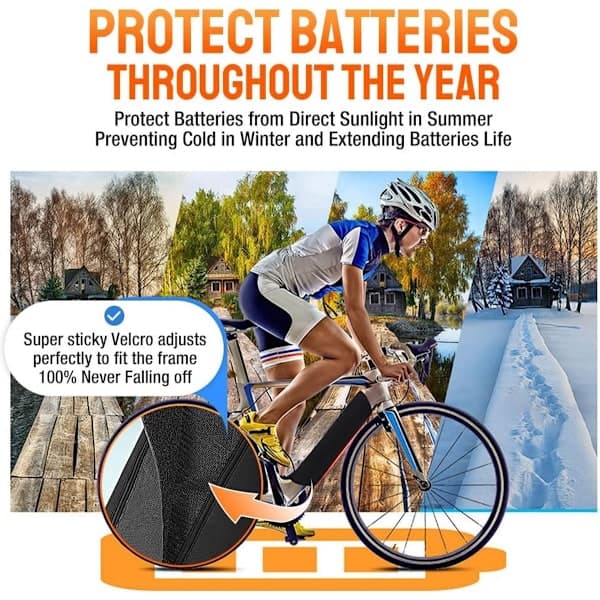 Two-piece - Battery protection for e-bikes - Suitable for frames with a circumference of 28-36 cm (green)