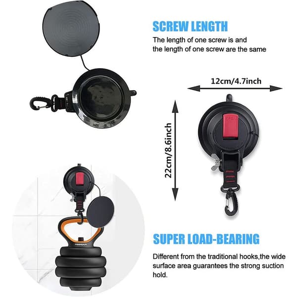 Suction cup with tension hook, 2 pcs car suction cup hook multifunctional anchor suction cups, for car side awning, boat, camping, tent,