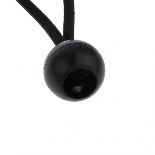 10 st 16 cm gummistroppar med boll för baldakin, svarta
