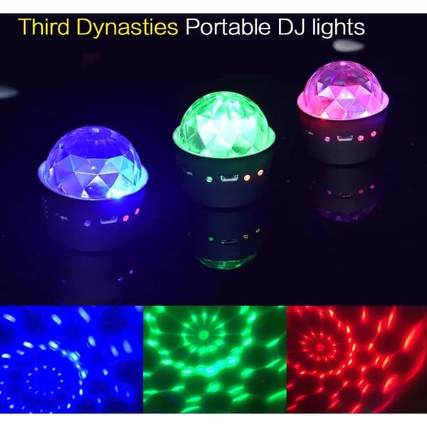 LED Disco Ball Party Light, Rechargeable Disco Light, Music-Controlled Party Light, Light Effects, Party, Kids