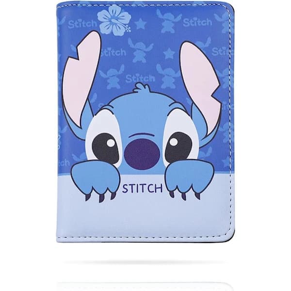 Passfodral i skinn för kvinner jenter tegneseriemønster, A, Stitch passfodral