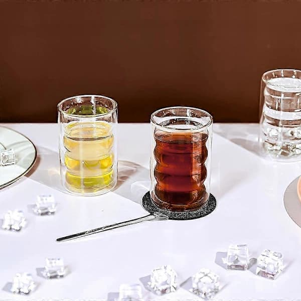 Latte Macchiato-glas, dubbelväggiga 350 ml, 6-pack, termoglas i borosilikatglas