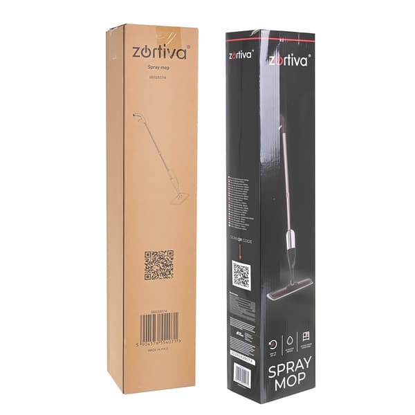 Spraymoppe med 300 ml tank og 3 mikrofiberklude, 360° roterende hoved