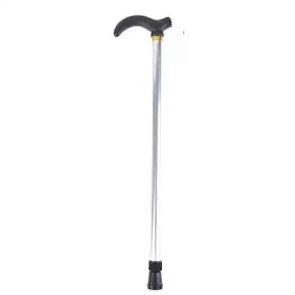 Adjustable Cane with Non-Slip Rubber Tip, Aluminum Alloy Support Stick for Elderly Leg and Foot Support Silver 75-90cm Silver Silver