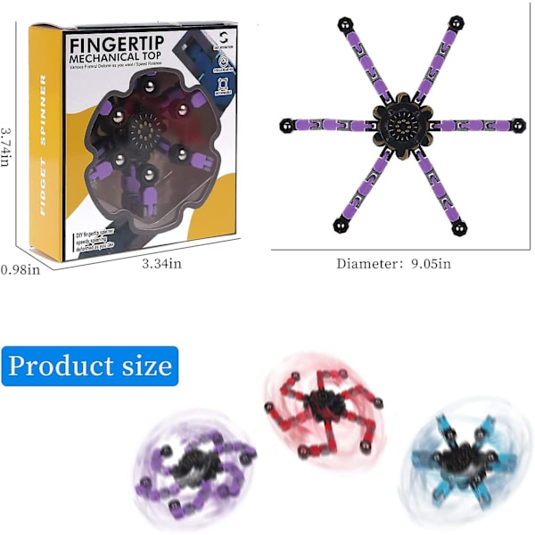 4-pack roliga sensoriska fidget spinners fingerleksak