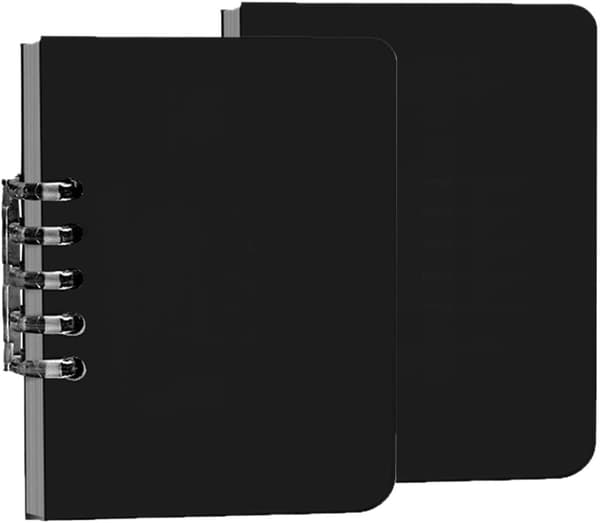 Generic Pocket Notebook, 2-piece Spiral Bound Notebook Pocket 7.5 x 10.5 cm | For University Work School Subject Notes Studies