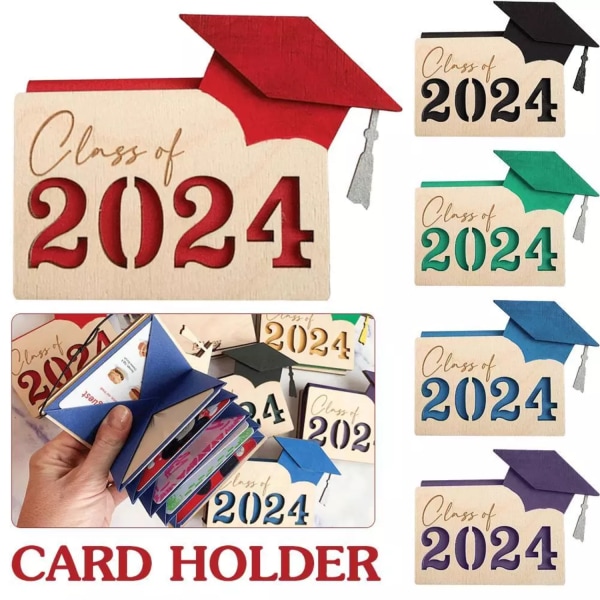 Gavekort Holder Til Kandidat, Graduation Penge Holder 2024, Graduation Gave, Multi Kort Etui Grad Kort Organizer Etui blue