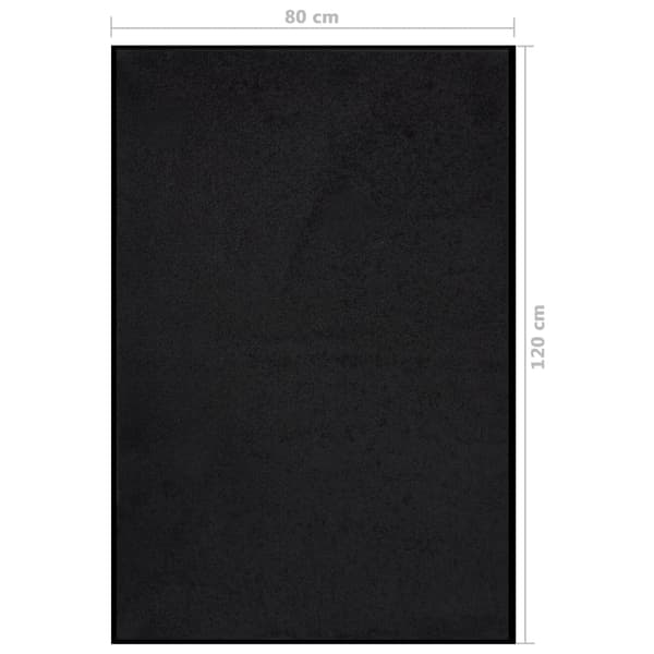 vidaXL Dørmåtte sort 80x120 cm Svart black