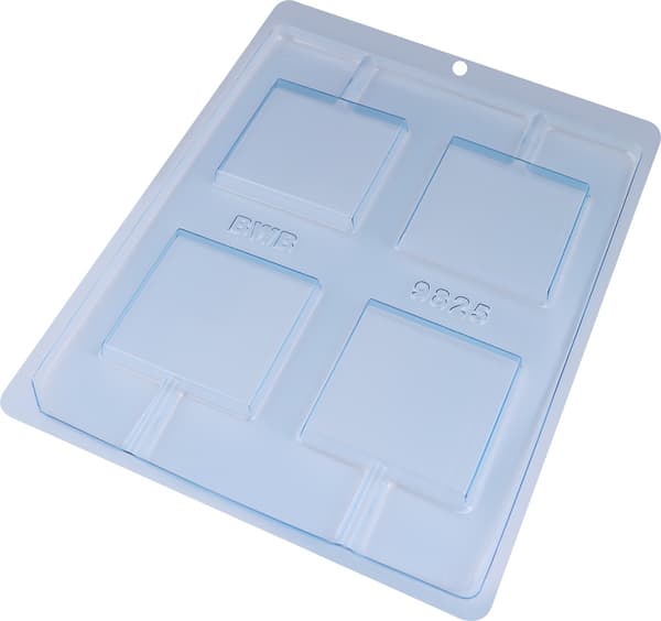 Pralinform Firkantet Klubbe Sjokoladeform - BWB 9825 Transparent transparent