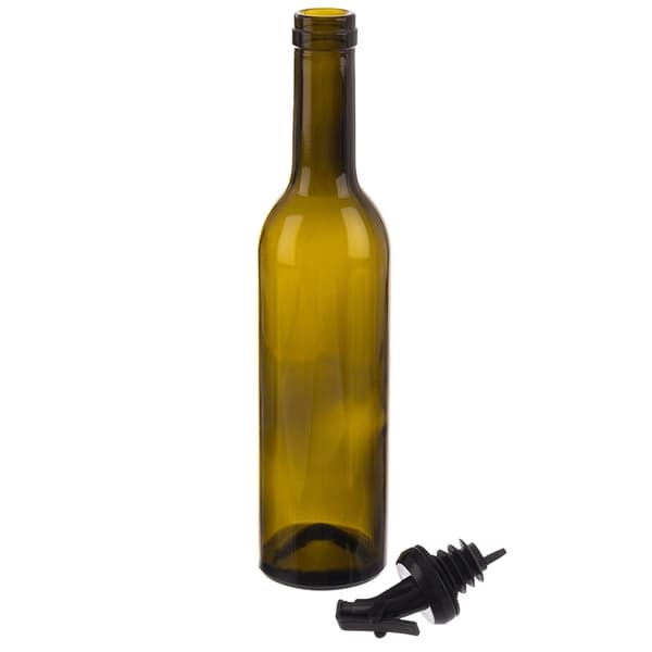 Öljy- tai etikkapullo, sävytettyä lasia, 380 ml