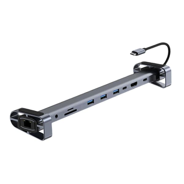 USB 3.0 Dockingstation 10-i-1 Hub Adapter med PD Ethernet Kompakt Design Bærbar Universal Type-C Laptop Dockingstation