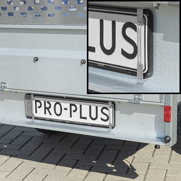 Nummerskyltsklämma med fjäder - set om 4 delar