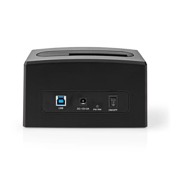 Nedis Harddisk-dokkingstasjon 1-brønn USB 3.2 Gen1 Type-A 2.5/3.5\" Svart Svart