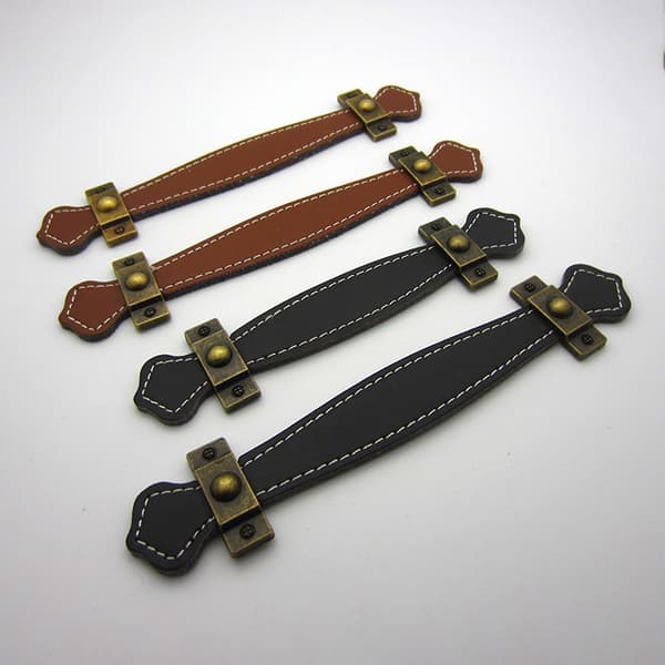 Non-slip Handle Strap Effective Faux Leather Fine Texture Wide Application Pull Handle for Home