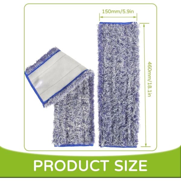 Sæt med 3 vaskbare genanvendelige mikrofiber-moppepuder 18 tommer til Bona