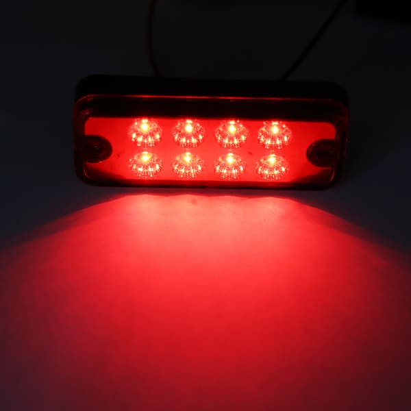 6pcs 8 LED Side Marker Light Indicator Lamp Truck Trailer Red