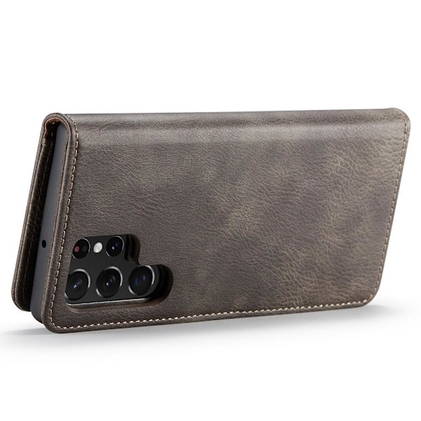 DG MING Samsung S22 Ultra 2-i-1 Magnetisk Wallet Case - Grå Grå