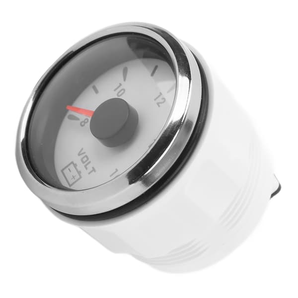 52 mm Marine Voltmeter 8-16V Pointer 7 Farver Baggrundsbelysning IP67 Vandtæt Voltmeter til Båd Autocamper Bil 9-32V Hvid