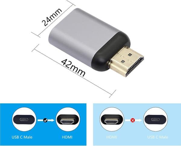 USB-C til HDMI-adapter 4K@60Hz for hjem og kontor