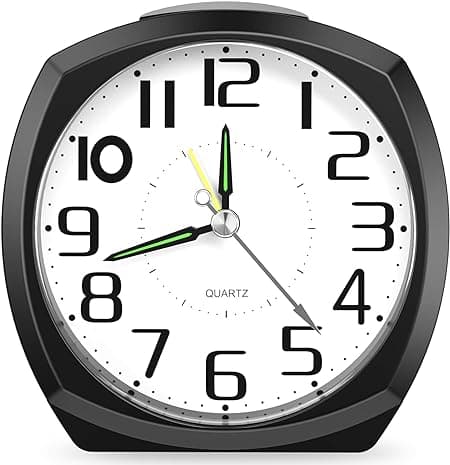 Bordsklocka silver digital LCD temperatur larm ny kontorsdag klocka