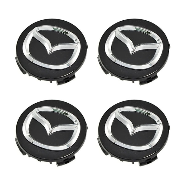 4 kpl - Mazda pyörän navan suojukset / Pyörän navan merkit - Car_ca 6 65 57mm - Svart