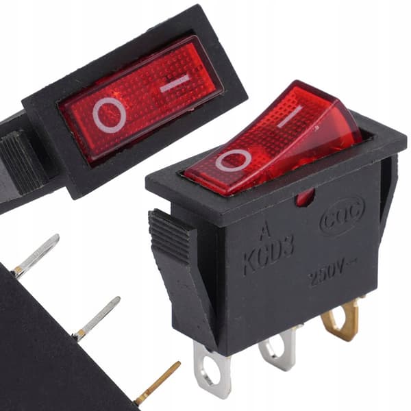 Vipperomkobler KCD3 15A 250V PÅ-AV