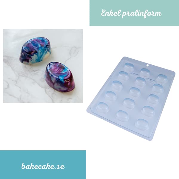Pralinform Kuppel Sjokoladeform - BWB 325 Transparent transparent