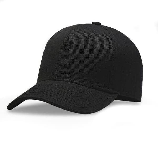 White Baseball Cap - Solid Color - Men's