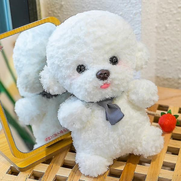 Søt simulering Bichon Frise plysjleketøy brun