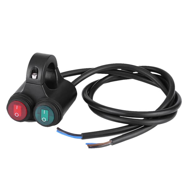 22mm Universal Motorcycle Handlebar Headlight Brake Fog Light Horn Double Button Switch Model D