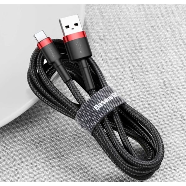 2M BASEUS USB-kaapeli - Type-C Punainen Musta black