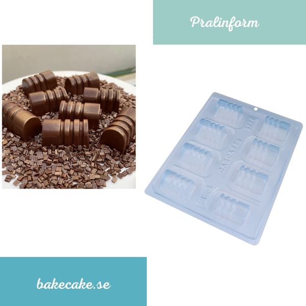 Praline Mold Patterned Dome - Chocolate Mold - BWB 9771 - Special 3 Part Mold Transparent transparent