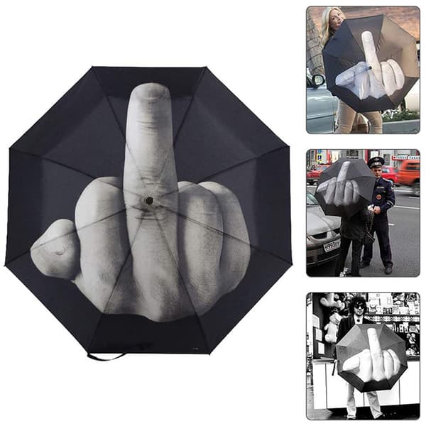 Unik stil langfinger-paraply, let at bære, stel af rustfrit stål, 190T pongee, 8 ribber