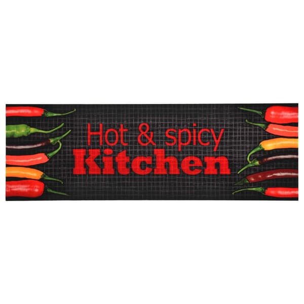 vidaXL Køkkenmåtte maskinvaskbar Hot&Spicy 45x150 cm multifärg multicolor