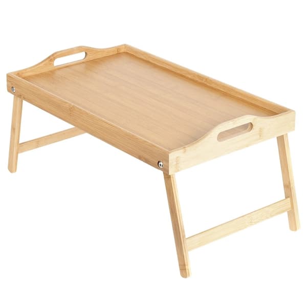 Bambu sängbricka med fällbara ben, 50x30x24,5 cm