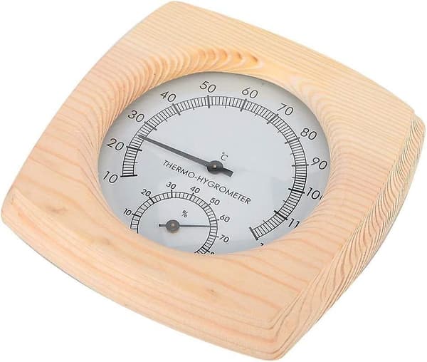 Träbastu Termometer Hygrometer Basturum Gran Urtavla Hygrometer Termometer