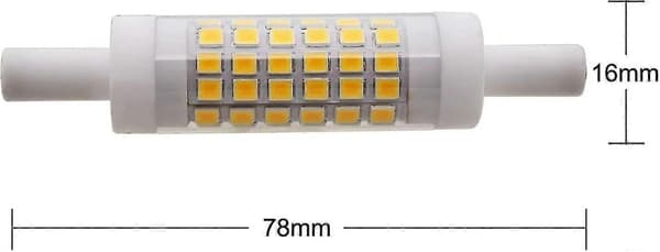 2 LED-lampor R7s 15x78mm 5W Varmvit 3000K 220V Energiklass A+