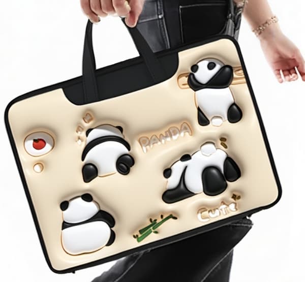 Laptopfodral 15,6 tum Panda Design Stöttåligt Vattenavvisande PU-läder