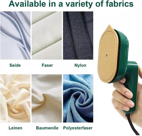 Mini Steam Iron - Portable Handheld Steam Iron - 180° Rotating Handle