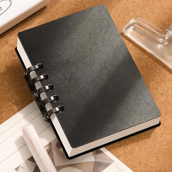 Generic Pocket Notebook, 2-piece Spiral Bound Notebook Pocket 7.5 x 10.5 cm | For University Work School Subject Notes Studies